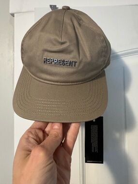 Represent Clo Cotton Twill Washed Taupe Cap NWT